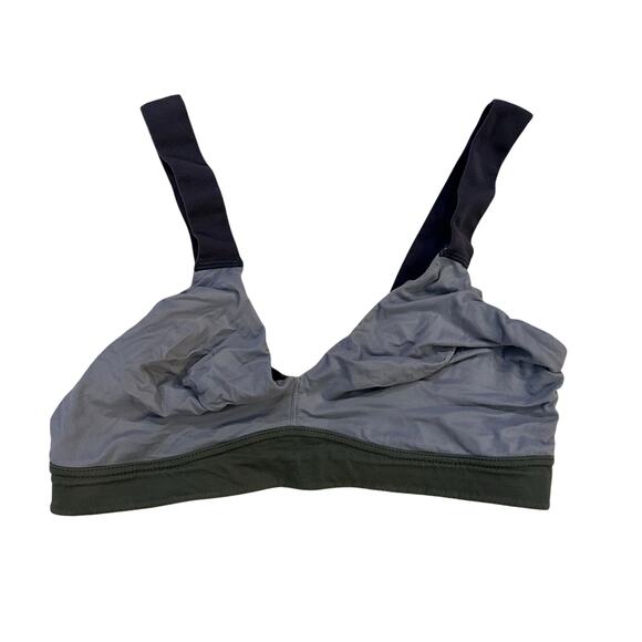Spanx Womens M Bra llelujah! Unlined Bralette Bra Gray Black Wireless Wire Free - Picture 1 of 5